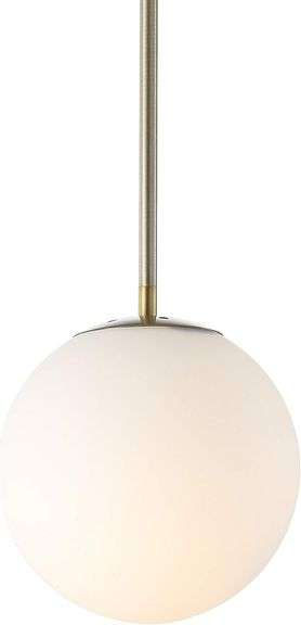 JONATHAN Y JYL9528A Bleecker 7.75" Metal/Glass Globe LED Pendant, Contemporary, Modern, Office, Livi