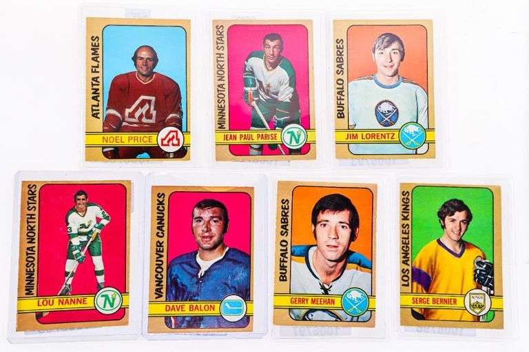 Lot - 7 x OPC 1972 Hockey Cards