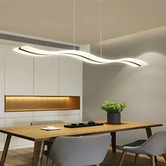 Acrylic Wave LED hanging light
