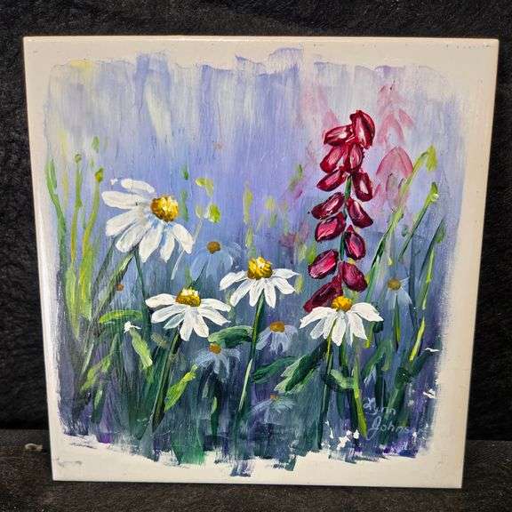 6" X 6"-Original Hand painted Tile By Halifax Artist Shelburne AUG 2006