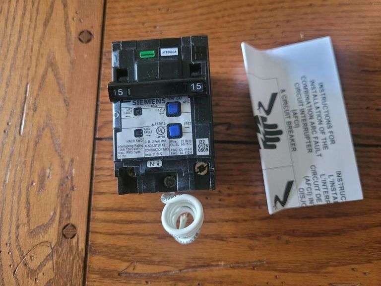 Siemens Q215AFCP 2-Pole 120-Volt Combination Type arc Fault Circuit Interrupter, $200+