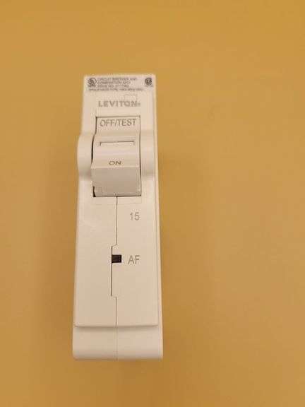 Leviton LB115-001-0AF 1-Pole 15A 120V AFCI Plug-On Circuit Breaker, White