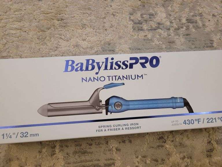 Babyliss Pro BABNT125S Professional Nano Titanium Spring Curling Iron, 1 1/4 Inches