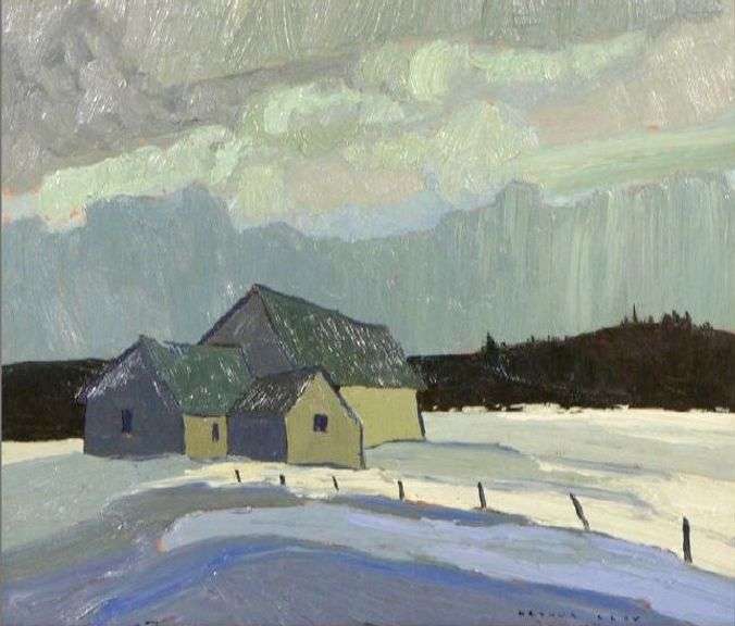 Arthur Lloy “Gray November”  Oil on Masonite  12” x 14” Signed Lower Right and Dated 78 Verso: Title