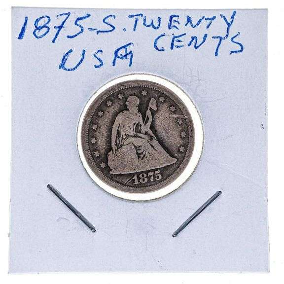 1875 S USA Silver Twenty cents1