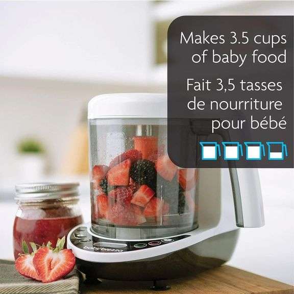 Baby Brezza One Step Baby Food Maker Deluxe - Cooker and Blender in One to Steam and Puree Baby