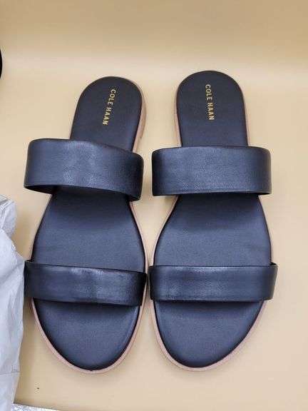Sz. 10 Cole Haan Findra Sandal II, black leather sandals, Sz. 10.5B