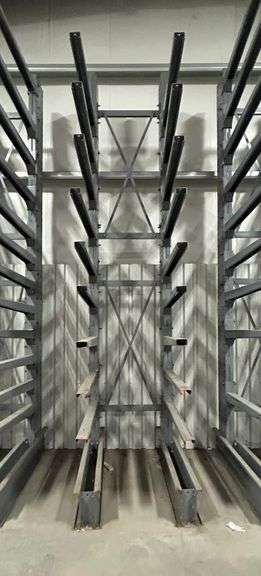 Industrial Metal Shelving 16 ft Uprights Arms 51"