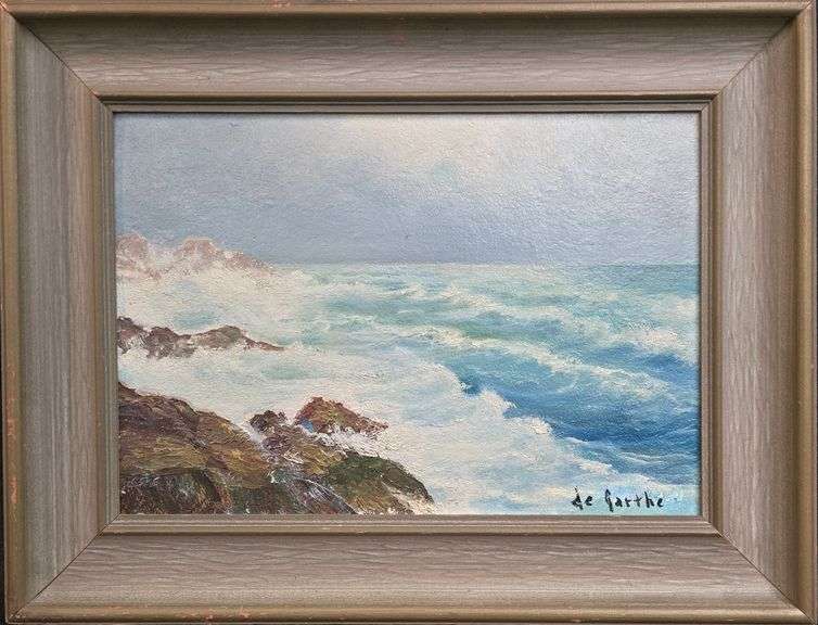 W.E. De Garthe Signed Original Oil on Canvas  (With Frame 18.5" X 14.5") (Without Frame 14" X 10")