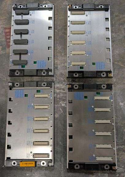 Lot of 4 Non extendable rack, Modicon premium, for single rack configuration, 6 slots