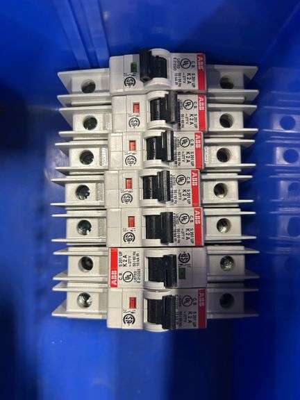 Lot of 7 ABB K 2A Mini Circut Breakers