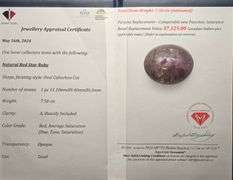 ($7,125 Appraisal) - 7.50 ct Certified Star Ruby Gemstone