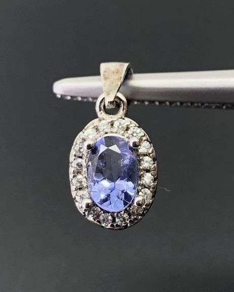 3.85 Gram Certified Silver Tanzanite Gemstone Pendant - (Appraisal - $1,265)