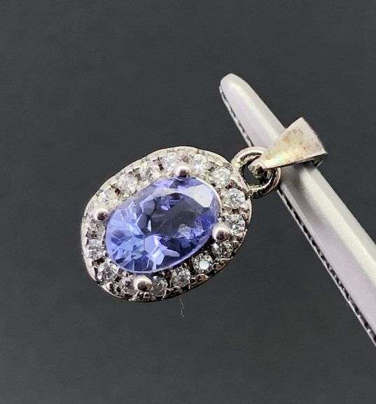 3.85 Gram Certified Silver Tanzanite Gemstone Pendant - (Appraisal - $1,265)