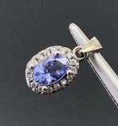 3.85 Gram Certified Silver Tanzanite Gemstone Pendant - (Appraisal - $1,265)