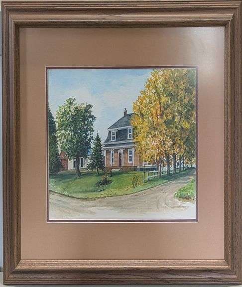 Framed and Signed Original "Sackville Farmstead" by Rod Mattatall, Watercolor, 19x23"