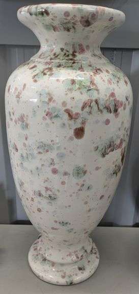 Signed Hand-Thrown and Hand-Glazed "Confetti" Vase, by Barb Dean, 17"H
