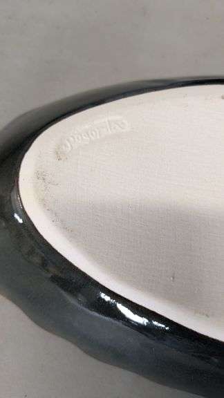 Decorative Ceramic Oval Platter, by Pogorila, 17"x7"x2.5"