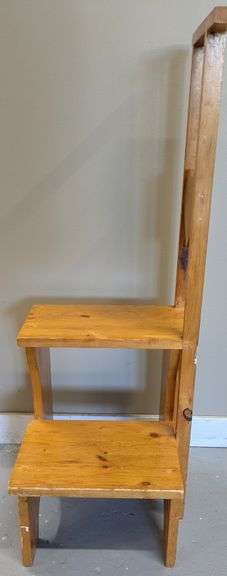 Wooden Two Step Assist Stool, 13" x 13" x 36"
