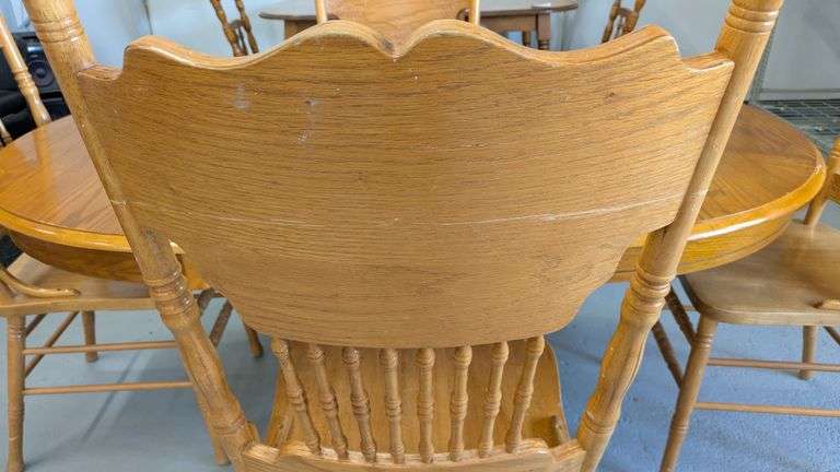 Wooden Dining Table Set with Four Chairs
