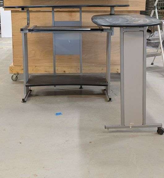 Compact Computer Desk with Black Finish, 47"L x 19"W x 35.5"H,