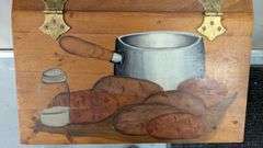 Wooden Potato and Onion Storage Bin,14.5"L x 11.75" W x 27"H
