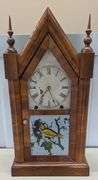 Wooden Steeple Clock by Chauncey Jerome, New Haven Clock Company