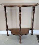 Wooden Half-Moon Console Table, 23.5"L x 11.5"W x 23" H