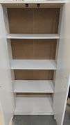 Four Shelf Two-Door Storage Cabinet, White, 24"L x 12"W x 54"H