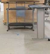 Compact Computer Desk with Black Finish, 47"L x 19"W x 35.5"H,