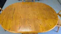Wooden Dining Table Set with Four Chairs