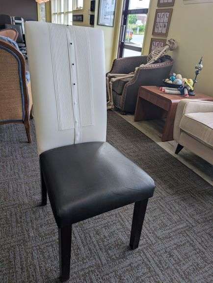 Two-Tone Upholstered Dining Chair