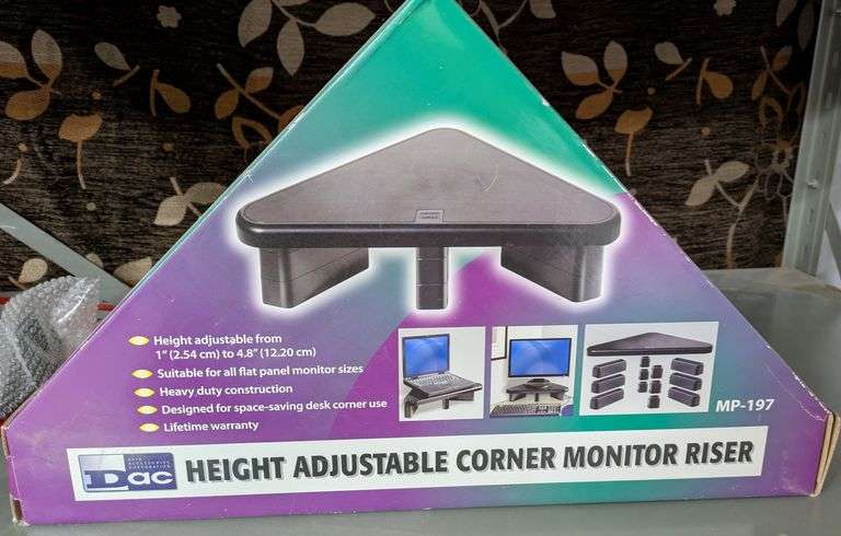 DAC Height Adjustable Corner Monitor Riser MP-197