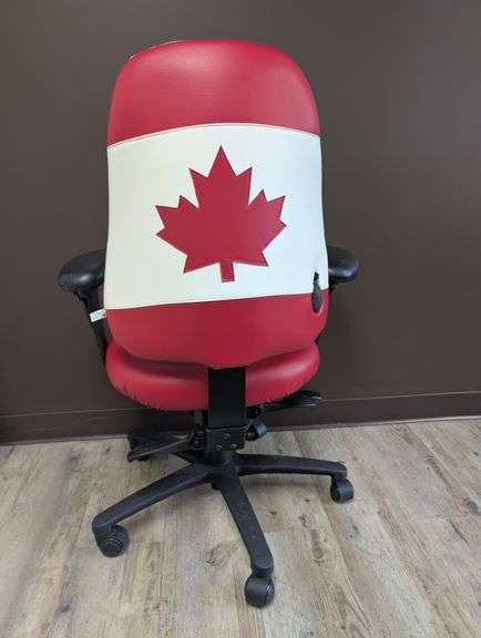 Chairs Limited Mid-Back Canadian Flag Office Chair