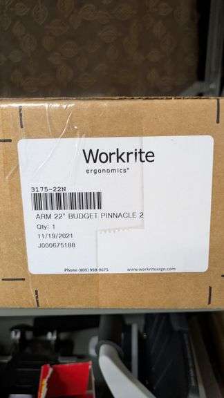 Workrite Ergonomics Arm 22" Budget Pinnacle 2 (Sealed)