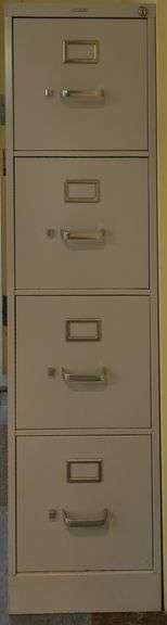 HON 4-Drawer Vertical Filing Cabinet, 15" x 25" x 52"