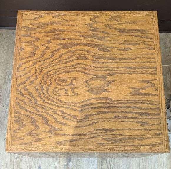 Wooden Side Table, 18" x 18" x 19"