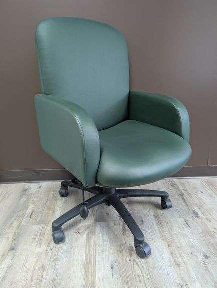 Classic Executive Office Chair with Deep Green Upholstery