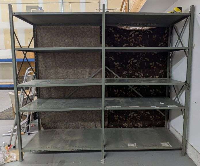 Large Metal Shelving Unit, 8' x 2' x 7'