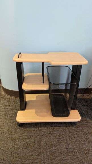 Compact Printer or Office Utility Cart with Carpet Casters, 24" x 18" x 24"