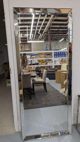 Large Rectangular Mirror with Beveled Edge 30" x 6'