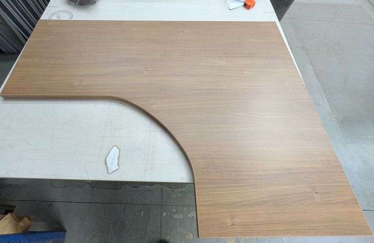 Wooden Desk Panel with Curved Cutout, 46" x 56" x 23"