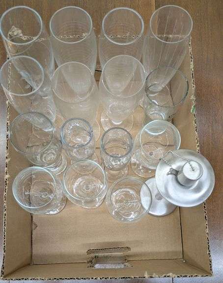 Box Lot of Glassware