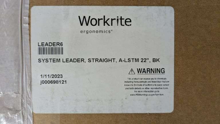 Workrite Ergonomics System Leader, Straight, A-LSTM 22"