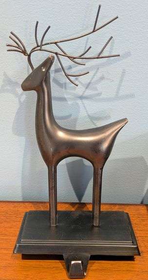 Decorative Metal Deer Stocking Holder