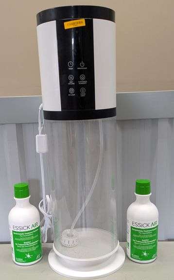 Modern Air Humidifier with Transparent Water Tank, includes Two Bottles of Essick Air Bacteriostatic