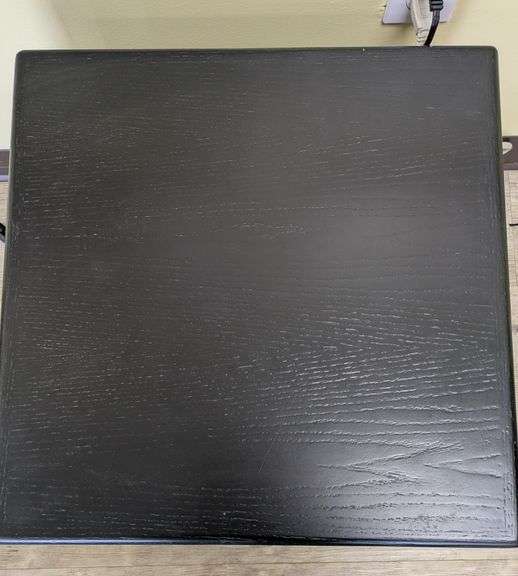 Black Wooden Cube Side Table, 18" x 18" x 18"