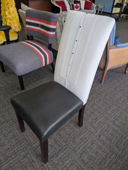 Two-Tone Upholstered Dining Chair