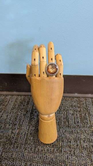 Large Decorative Ring with Glittering Stone