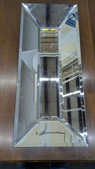 Decorative Mirrored Wall Panel, 12" x 27.5"